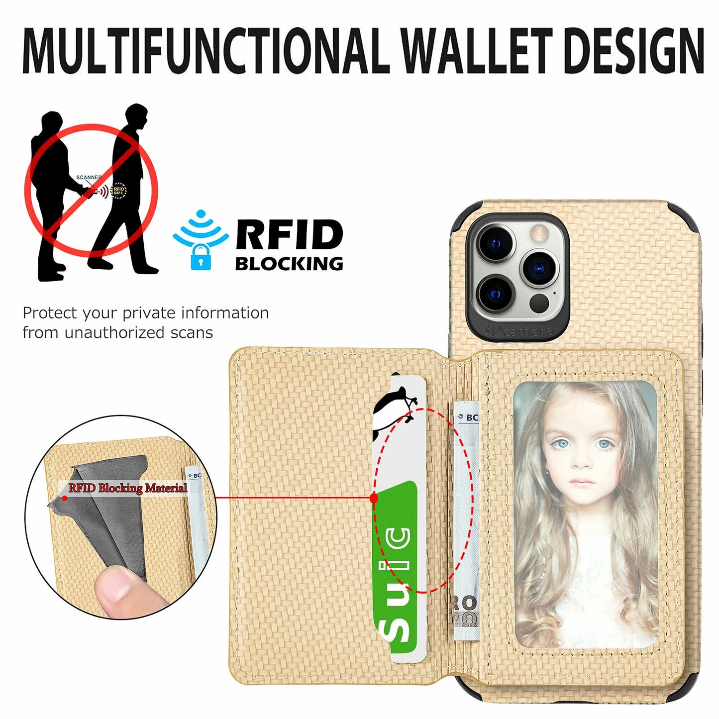 Magnetic Flip Wallet Card Holder Case For iPhone 14 15 16 17 Pro Max 13 12 11 7