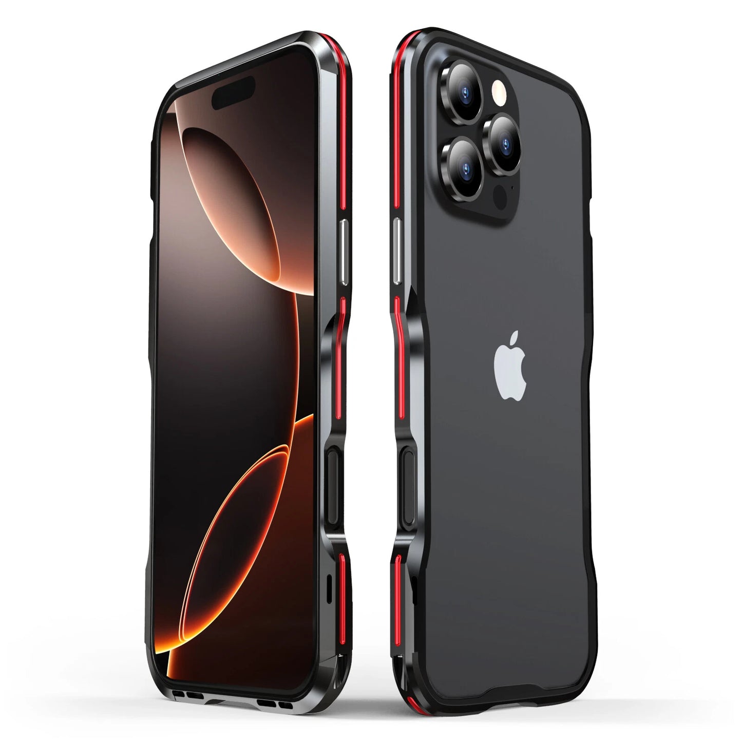 For iPhone 17 Pro Max 16e 16 15 14 13 12 Shockproof Metal Aluminum Bumper Case