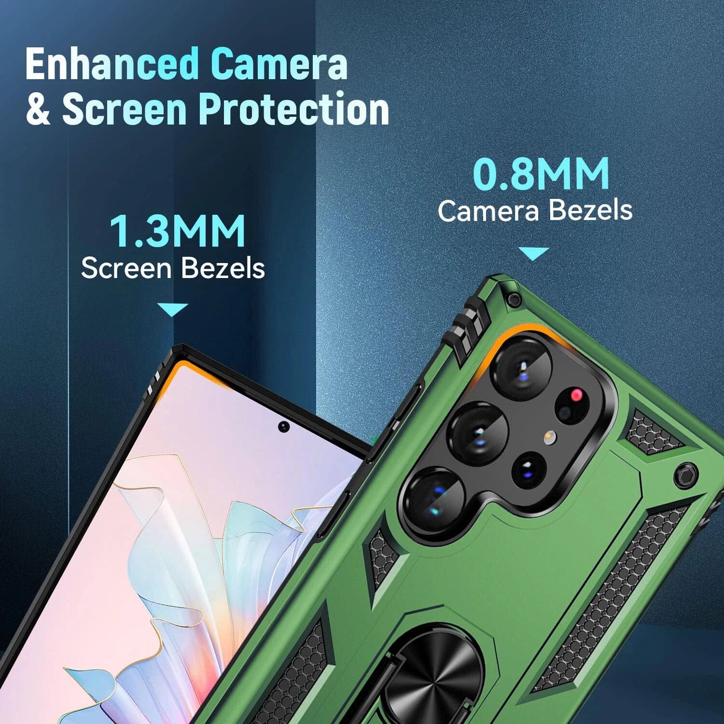For Samsung Galaxy S25 Ultra S24 S23 S22 S21 FE Case Phone Cover + Screen Glass