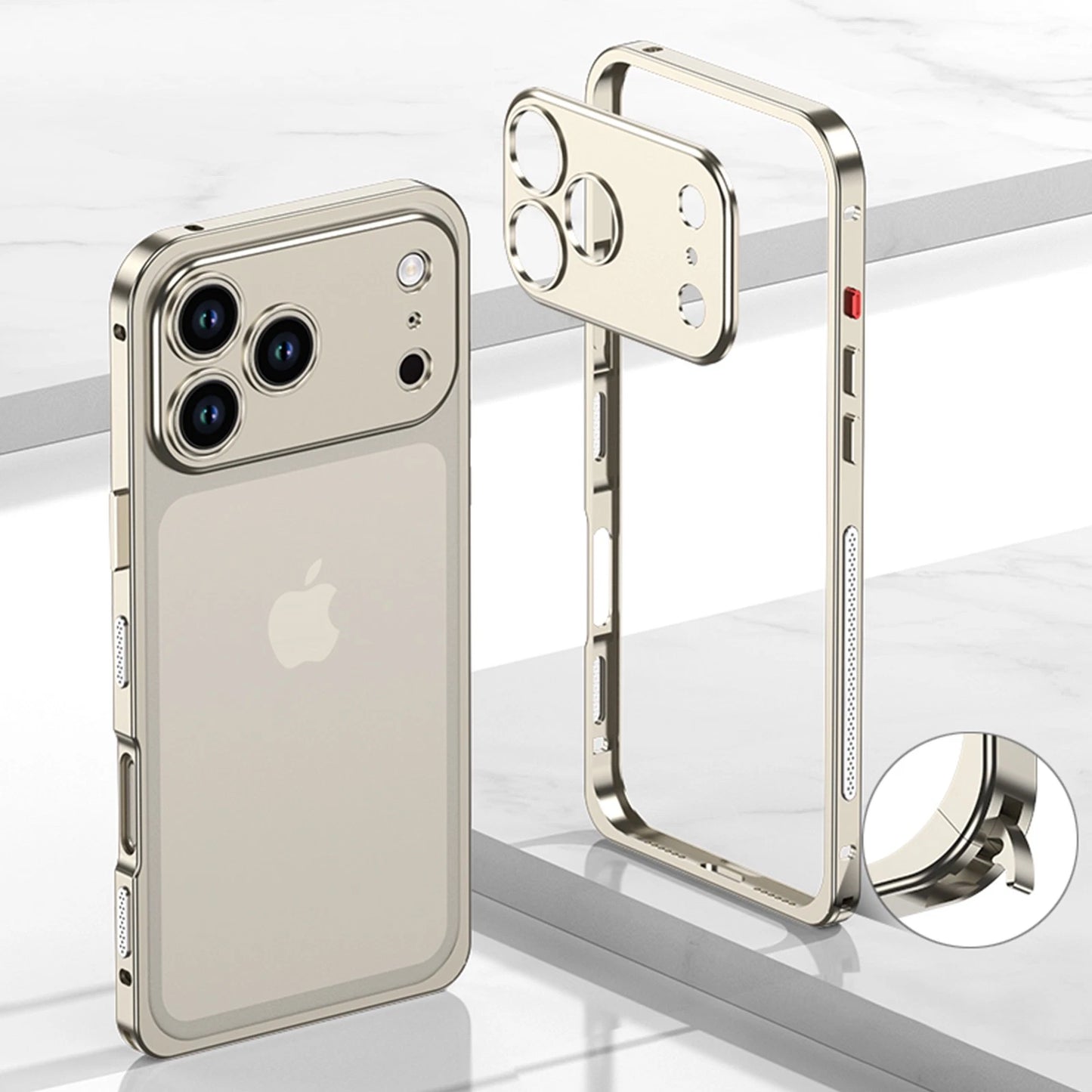For iPhone 17 Pro Max/17 Pro/17/Air Metal Bumper Case +Camera Lens Protection