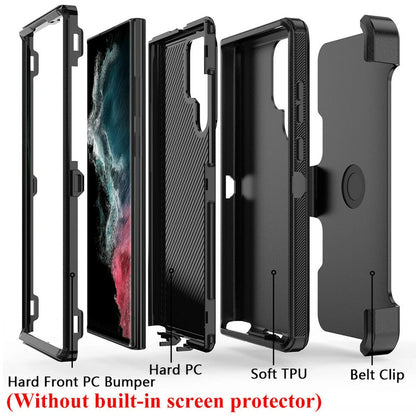 For Samsung Galaxy S25 S24 S23 S22 Ultra Shockproof Rugged Case Cover+ Belt Clip