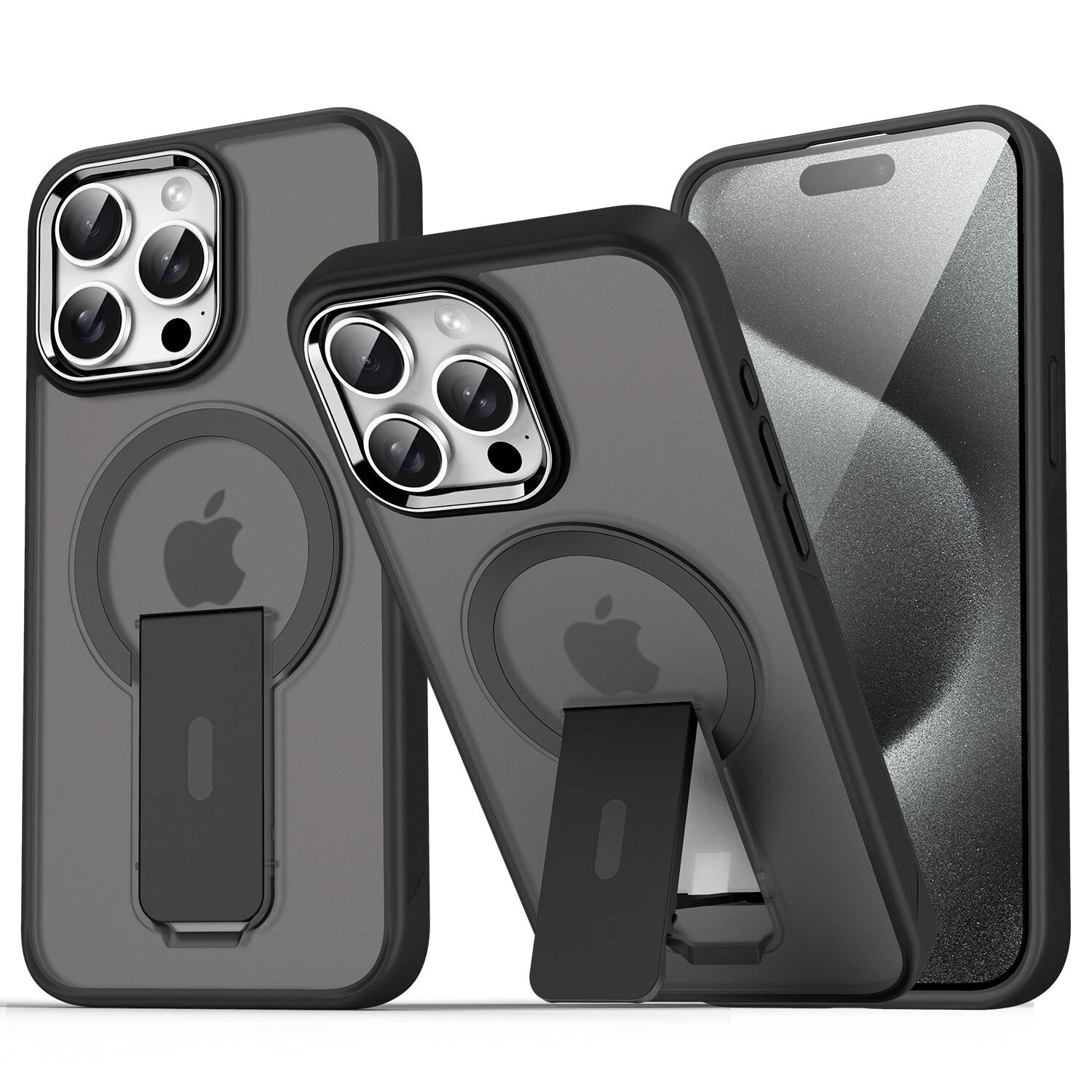 For iPhone 17 16 Pro Max 15 14 13 12 11 Heavy Duty Rugged Magnetic Case + Stand