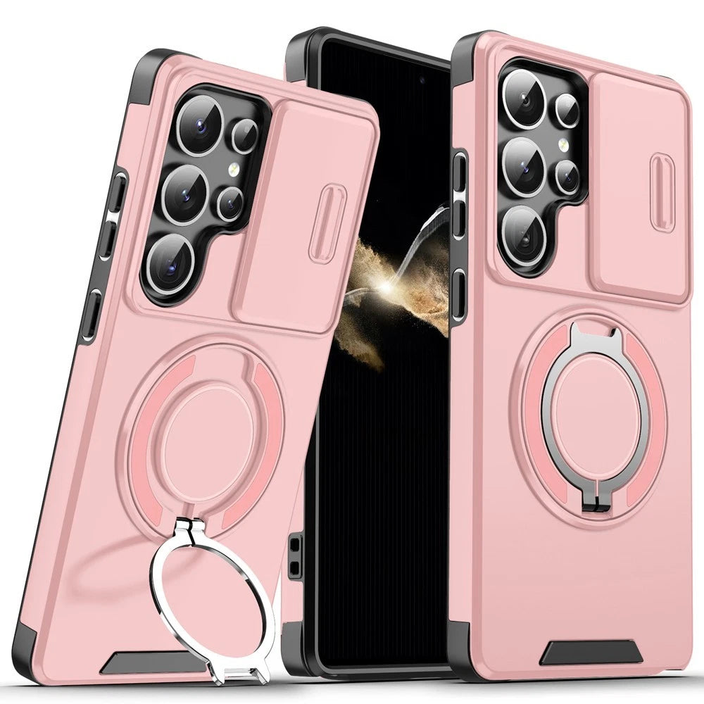 For Samsung Galaxy S25 Ultra Edge S22 S23 FE S24 Plus Magnetic Ring Phone Case