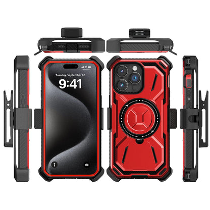 For iPhone 16 Pro Max 15 14 13 12 11 Heavy Duty Defender Case Belt Clip Holster