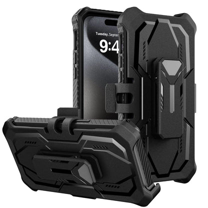 For iPhone 16 Pro Max 15 14 13 12 11 Heavy Duty Defender Case Belt Clip Holster