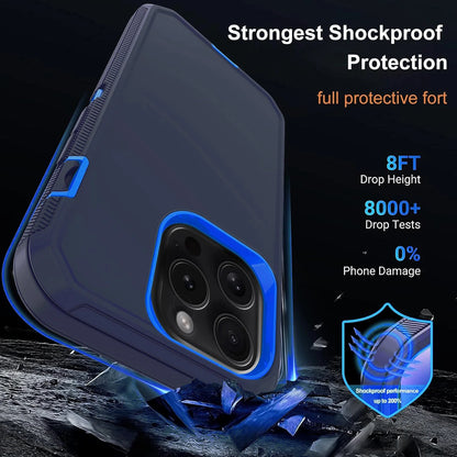 For iPhone 16 Pro Max/16 Pro 15 14 13 11 Case Phone Shockproof Cover+Screen Glas