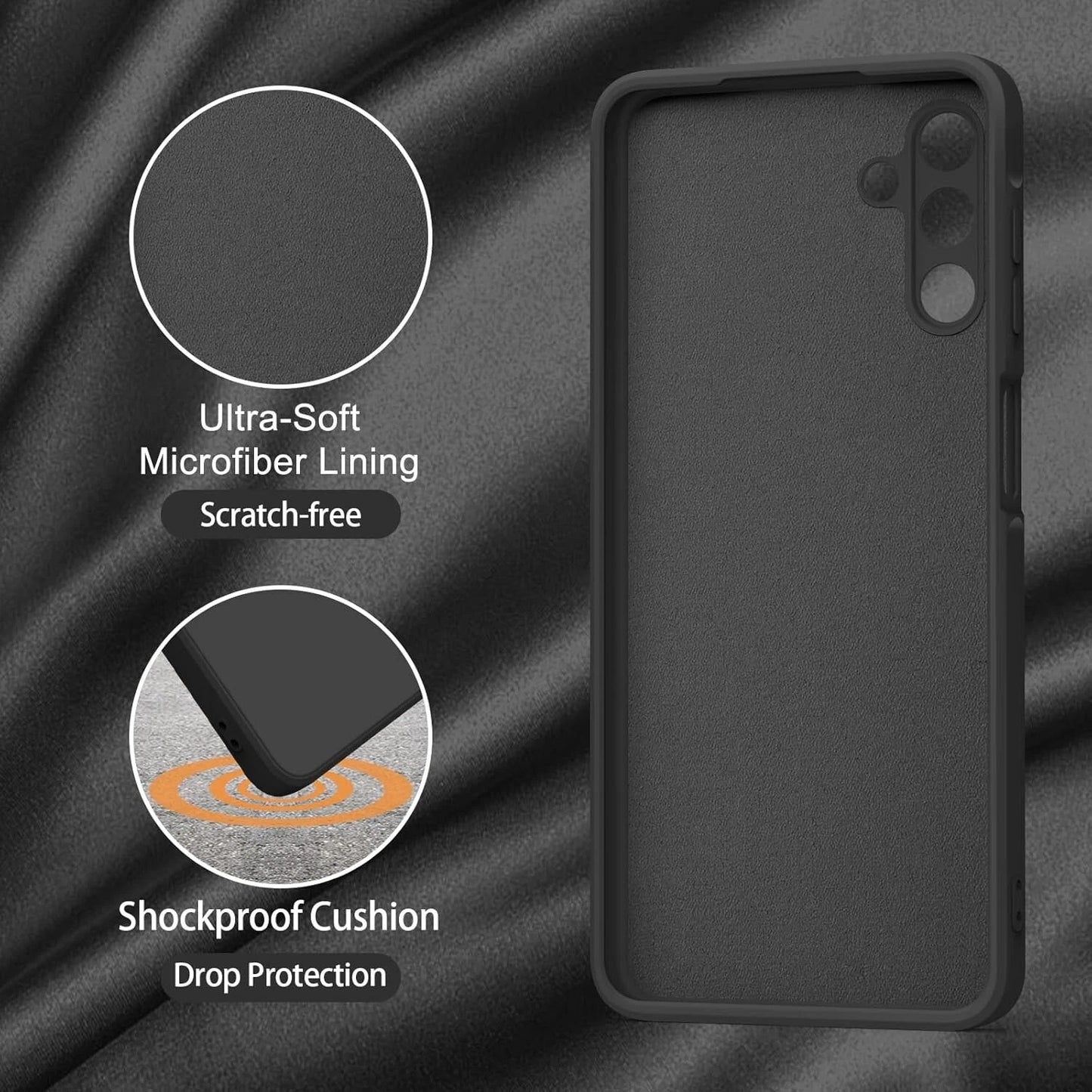 For Samsung Galaxy A16 5G Soft Silicone Case Phone Cover + Tempered Glass