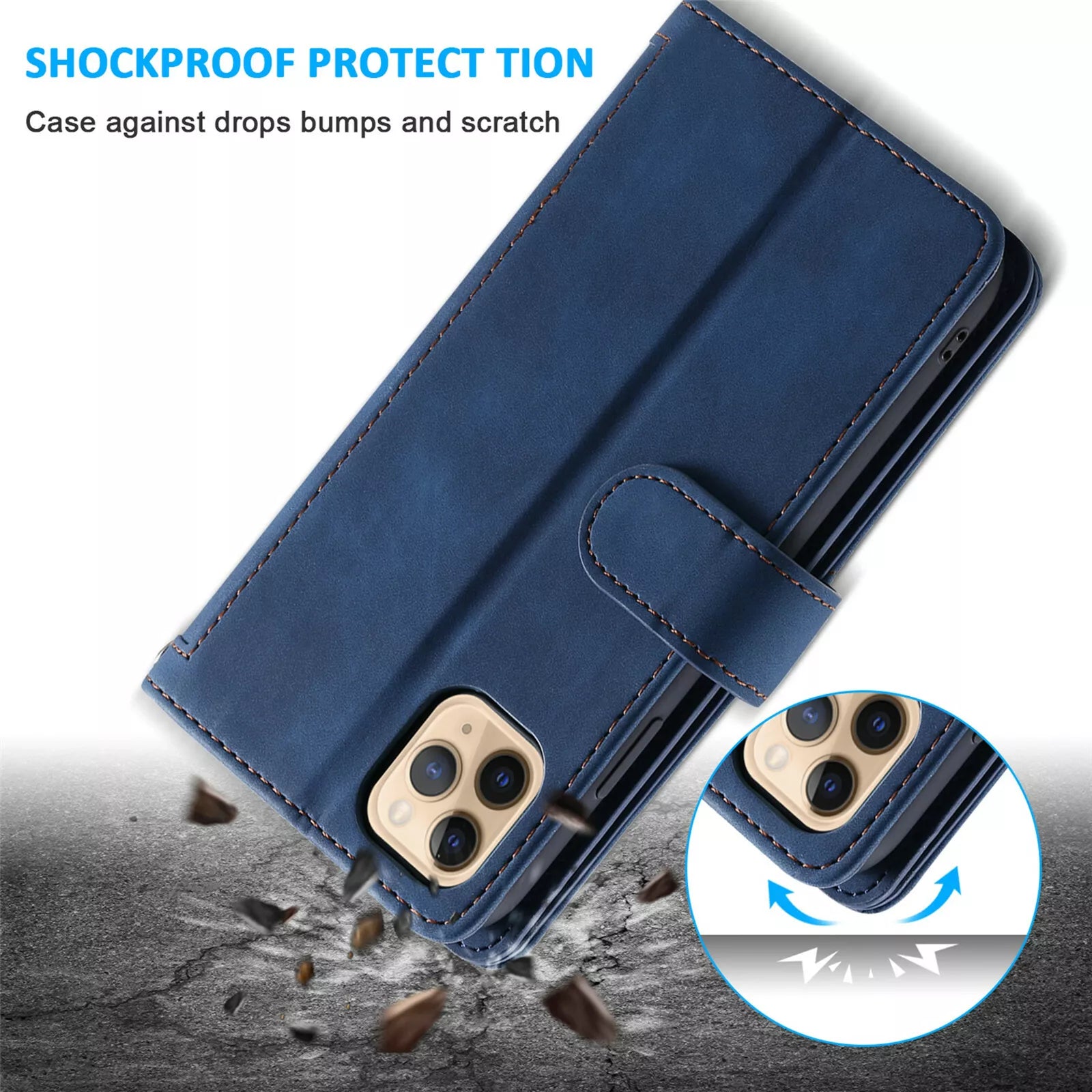 Zipper Leather Wallet Case For iPhone 16 15 17 Pro Max 14 13 12 11 Flip Cover