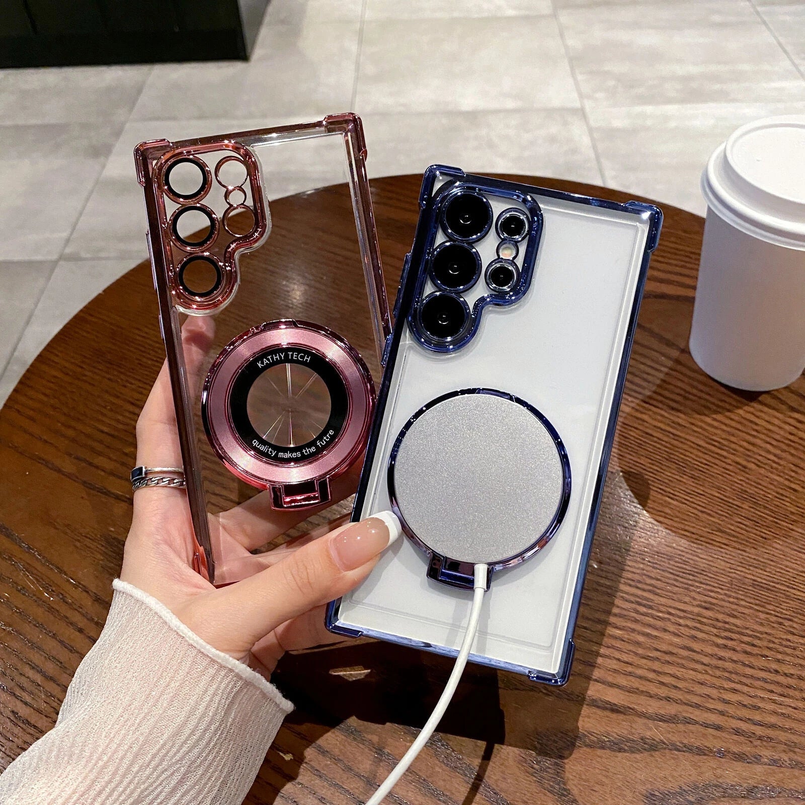 Case For Samsung Galaxy S25 Ultra S24FE S23 Shockproof Mag Safe Ring Stand Cover