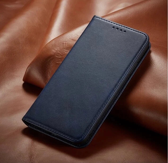 For iPhone 17 16 15 14 13 12 Plus Pro Max Air Leather Magnetic Flip Wallet Case