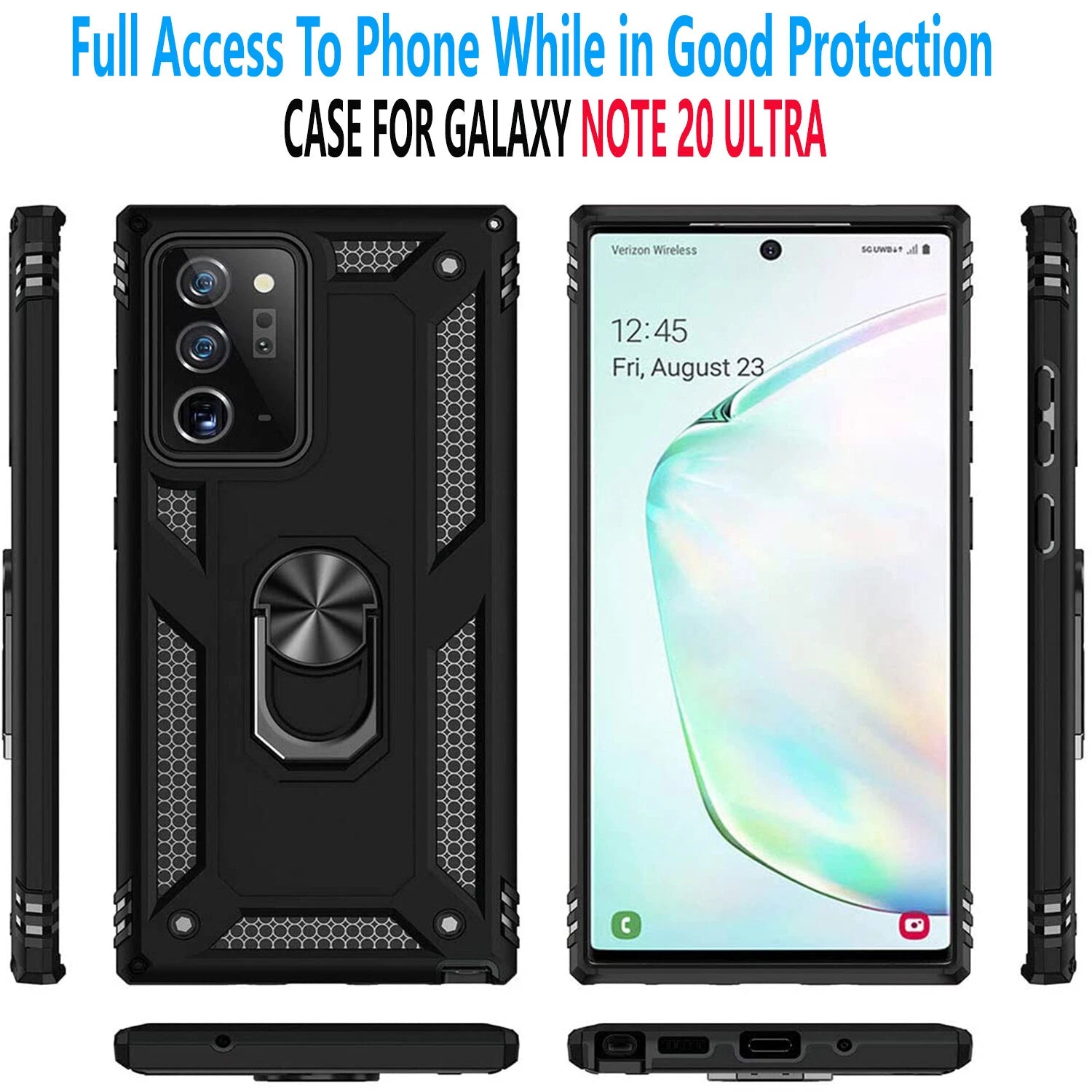 For Samsung Galaxy Note 20 Ultra Case /Note 10 Plus Phone Cover + Tempered Glass