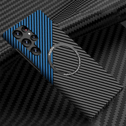 For Samsung Galaxy S25 Ultra S24 S23S22 MagSafe Case Magnetic Carbon Fiber Cover