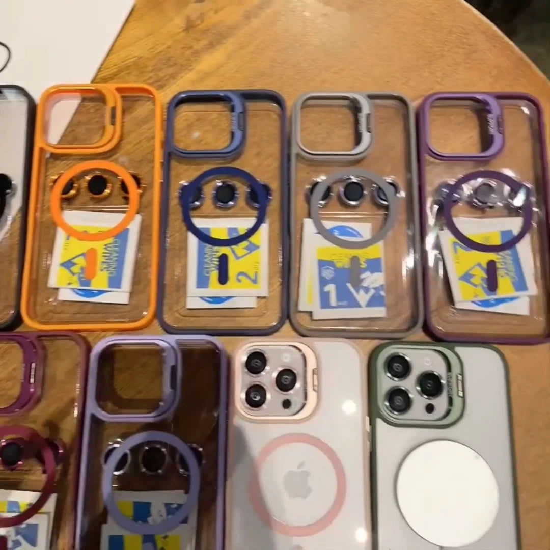 Camera Stand Mag Safe Case For iPhone 17 Pro Max 16 15 14 Plus 13 Lens Protector - Video 1 of 1