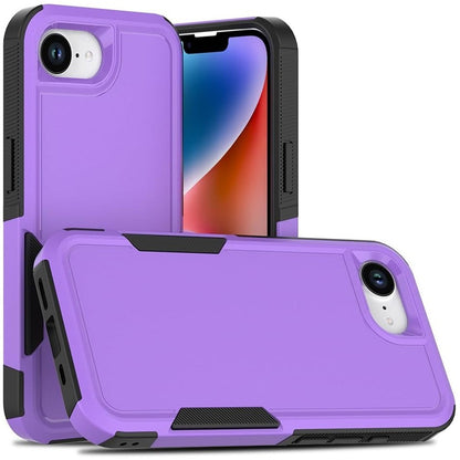 Apple iPhone 16e Heavy Duty Rugged Case - Dual Layer Shockproof Cover with Tempered Glass Protector
