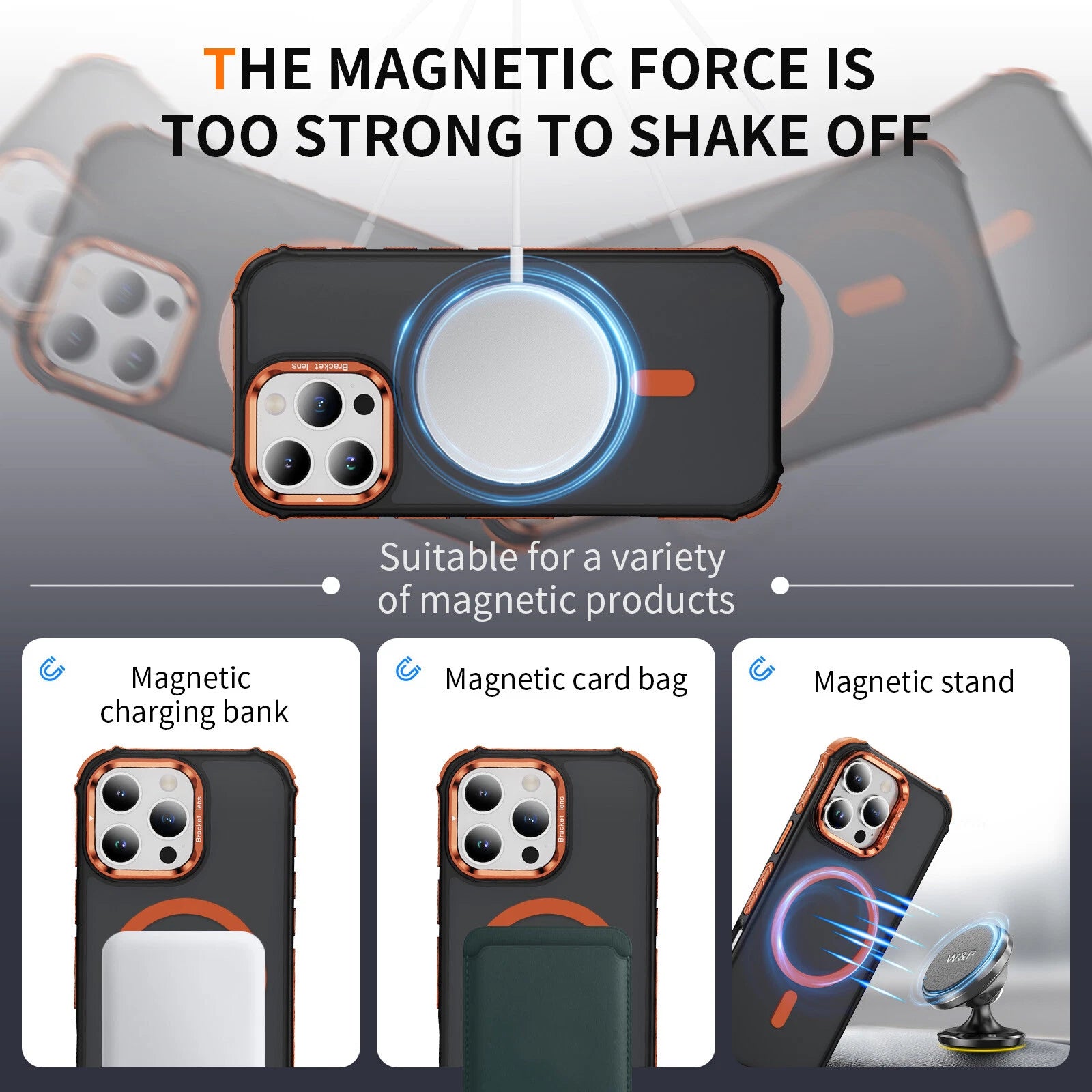 Shockproof Camera Stand Mag Safe Case For iPhone 17 16 15 14 Plus 13 12 Pro Max