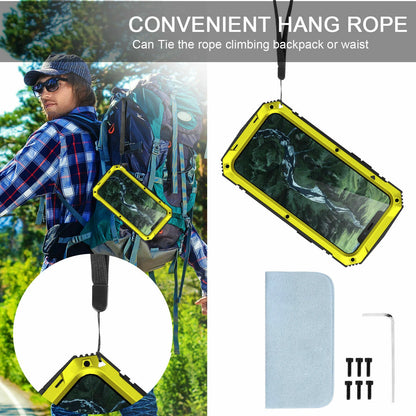 Heavy Duty Armor Metal Screen Glass Stand Case for iPhone 17 Pro Max 16 15 14 13