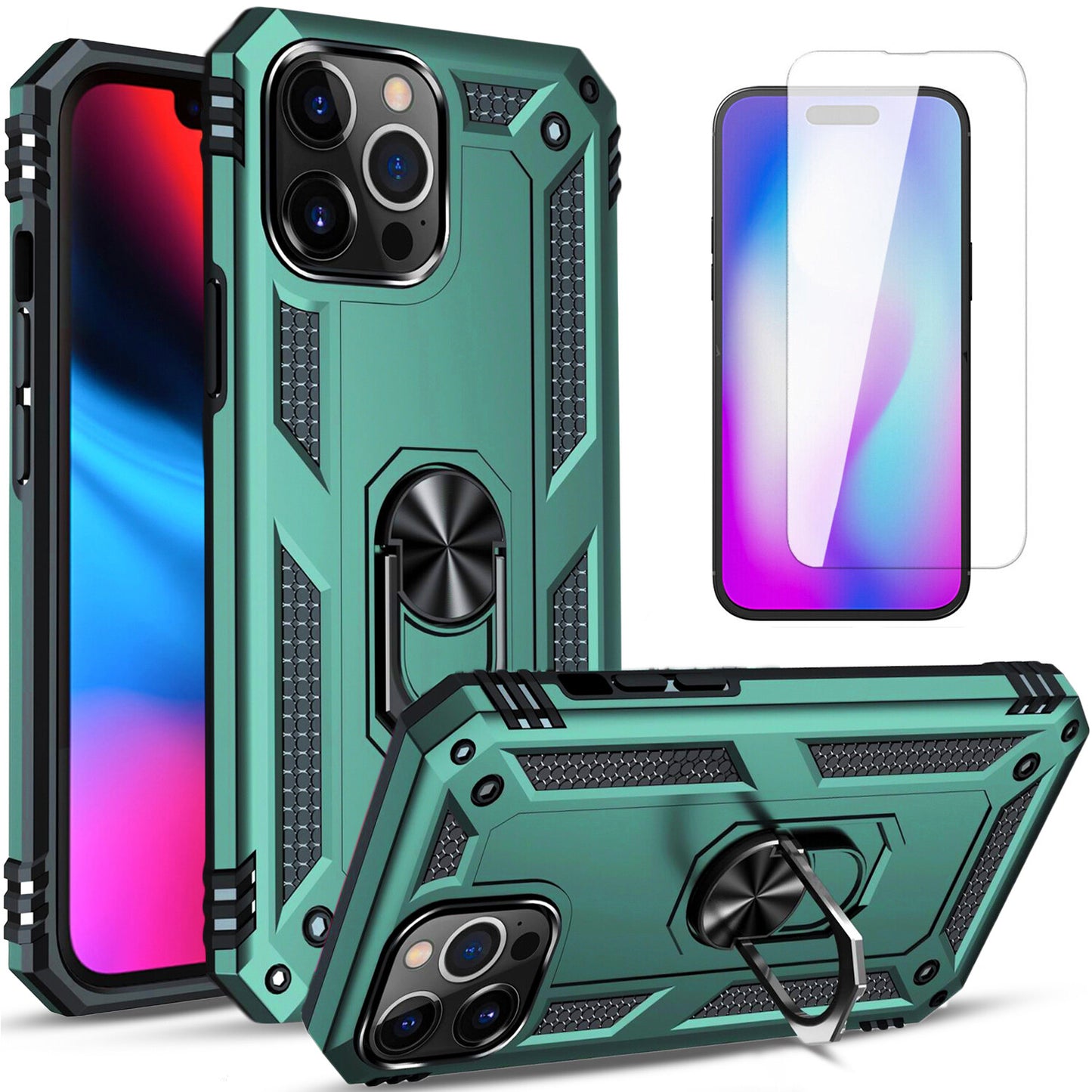 For iPhone 17 Pro Max Case 17 Pro 16 15 14 13 12 11 Phone Cover + Tempered Glass