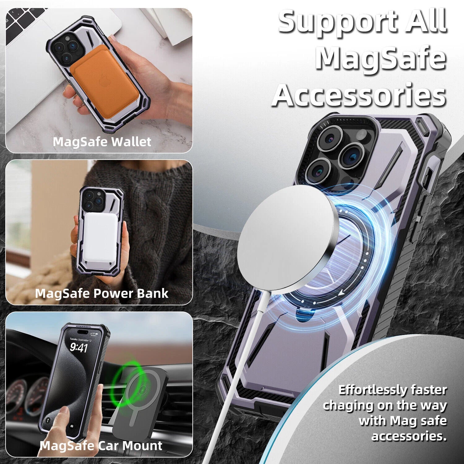 For iPhone 16 Pro Max 15 14 13 12 11 Heavy Duty Defender Case Belt Clip Holster