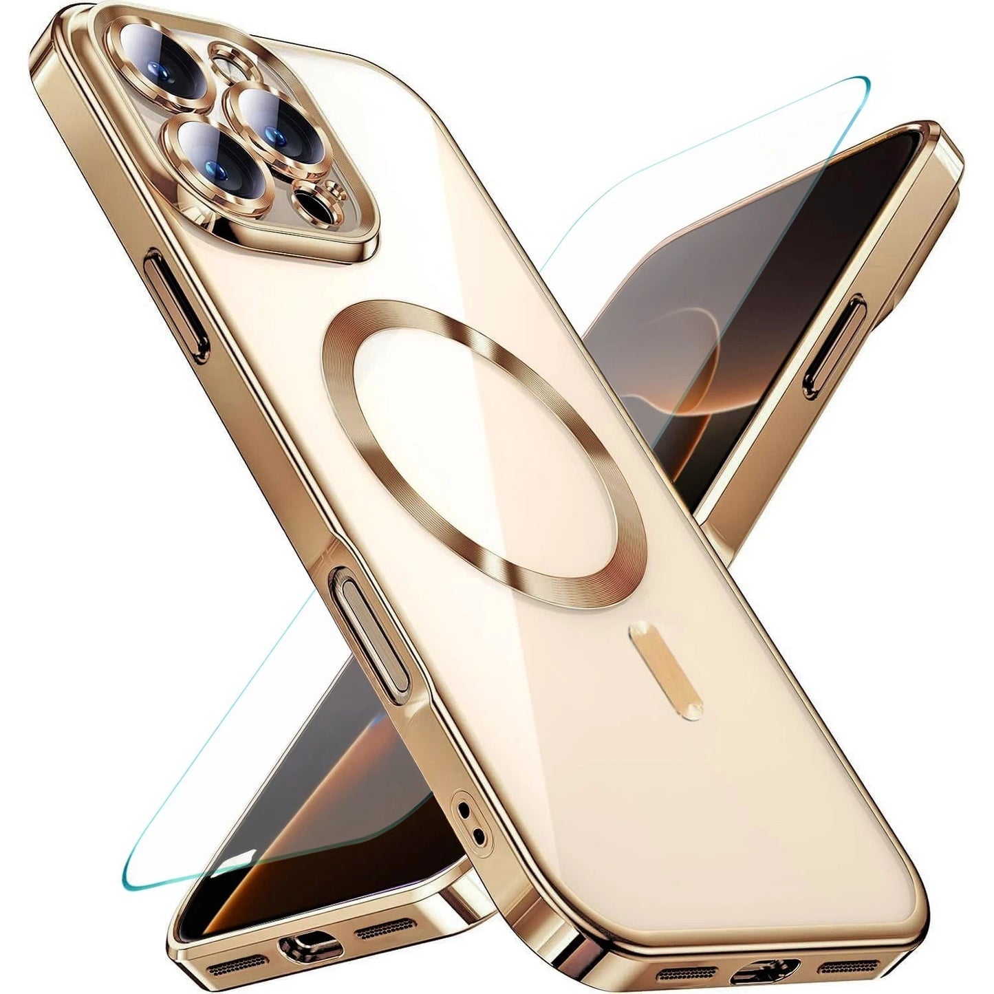 For iPhone 16 Pro Max Case 15 14 13 Phone Cover Shockproof Rugged+Tempered Glass