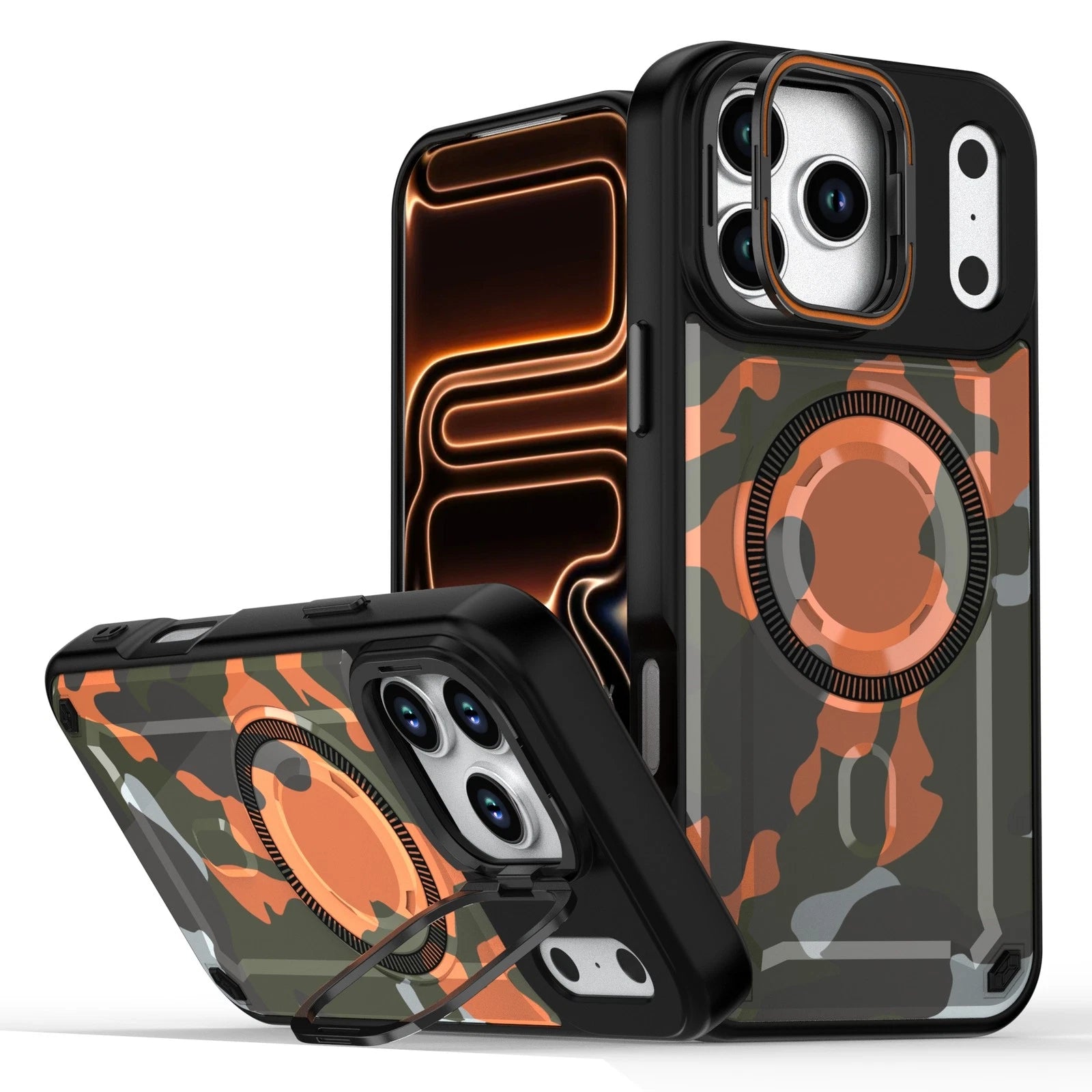 Shockproof Mag Safe Case for iPhone 17 Pro Max Air 16 15 14 13 12 11 Stash Stand
