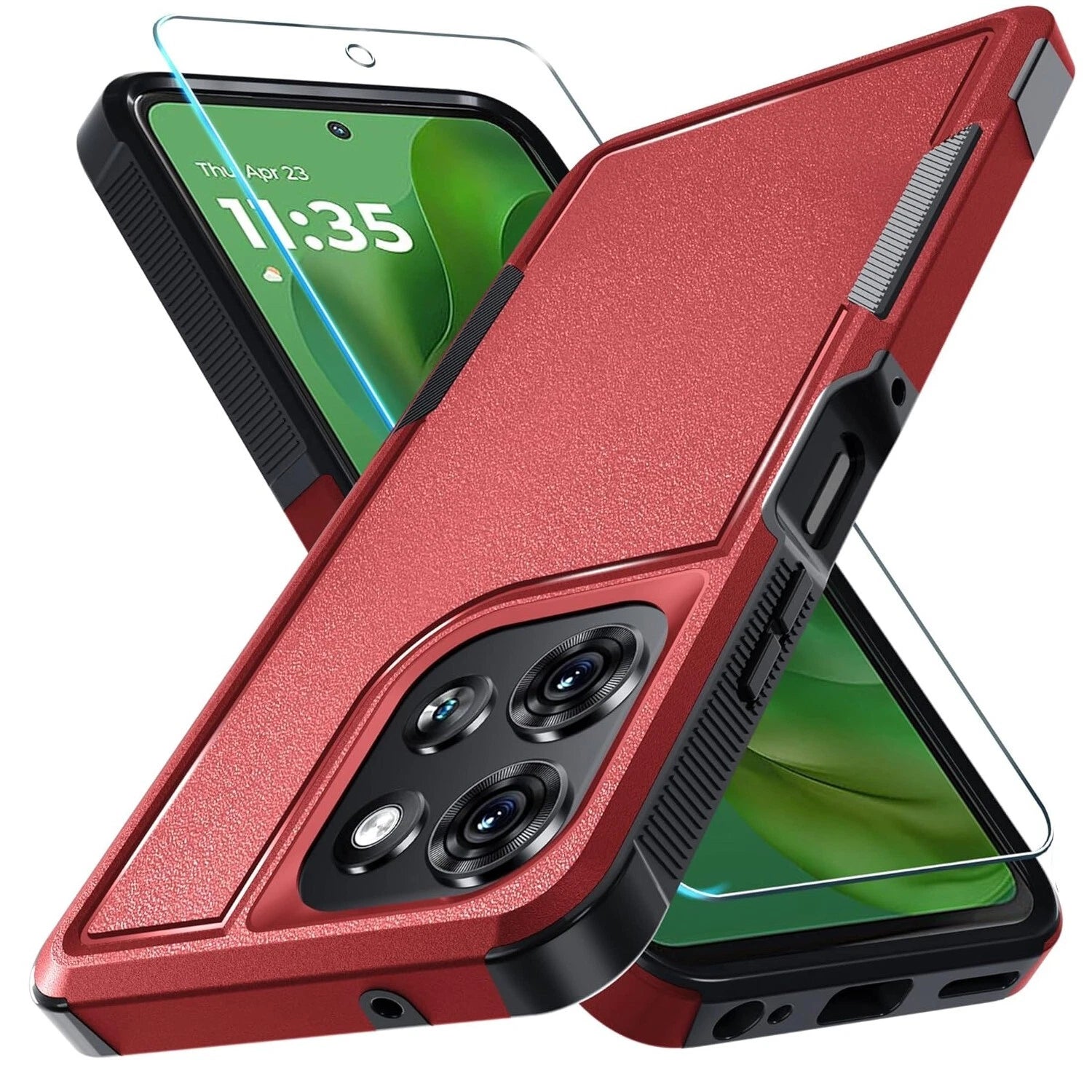For Motorola Moto G 2025 Case Shockproof Phone Cover + Tempered Glass Screen