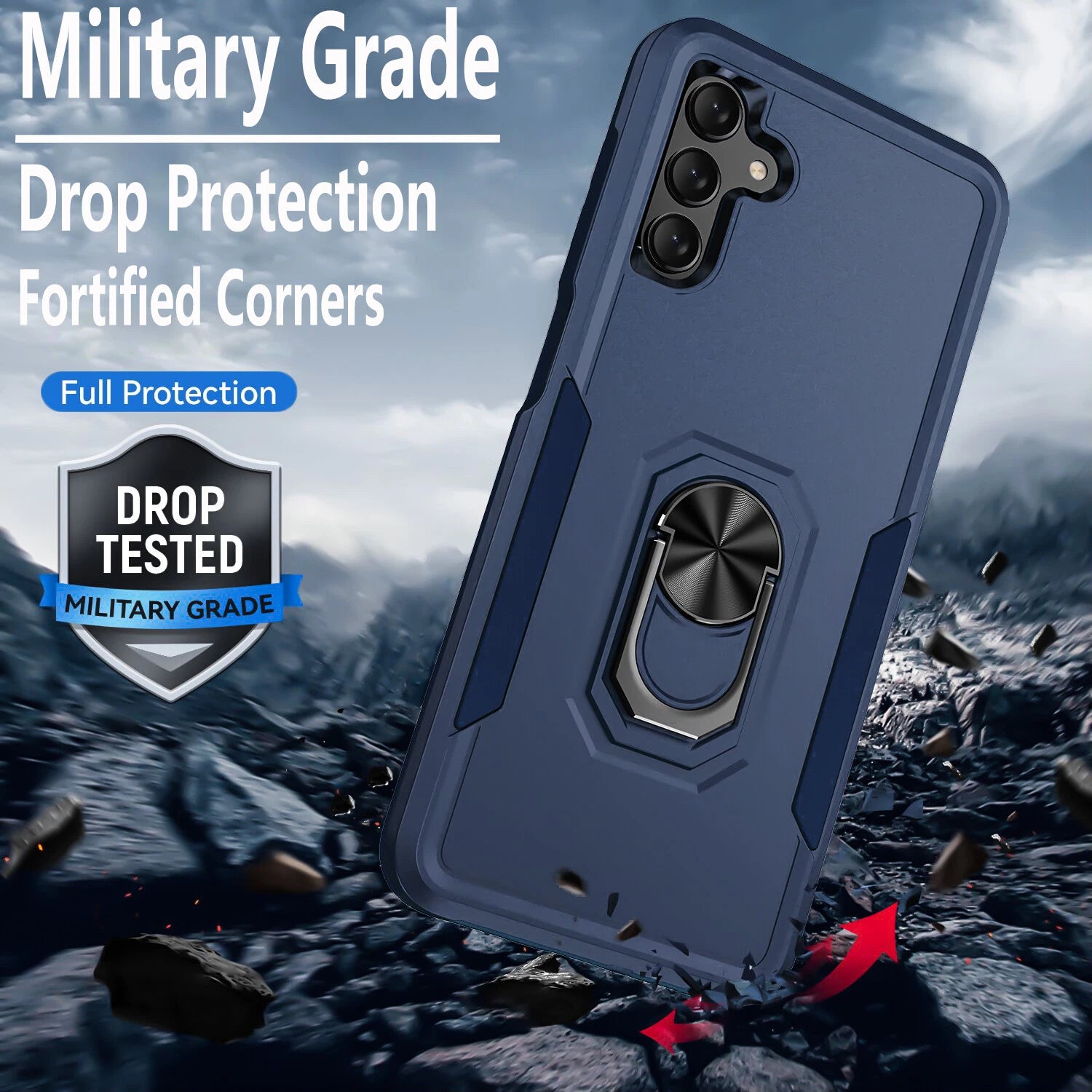For Samsung Galaxy A16 A15 5G A14 A54 A03S A13 A32 A33 Case Phone Cover + Glass