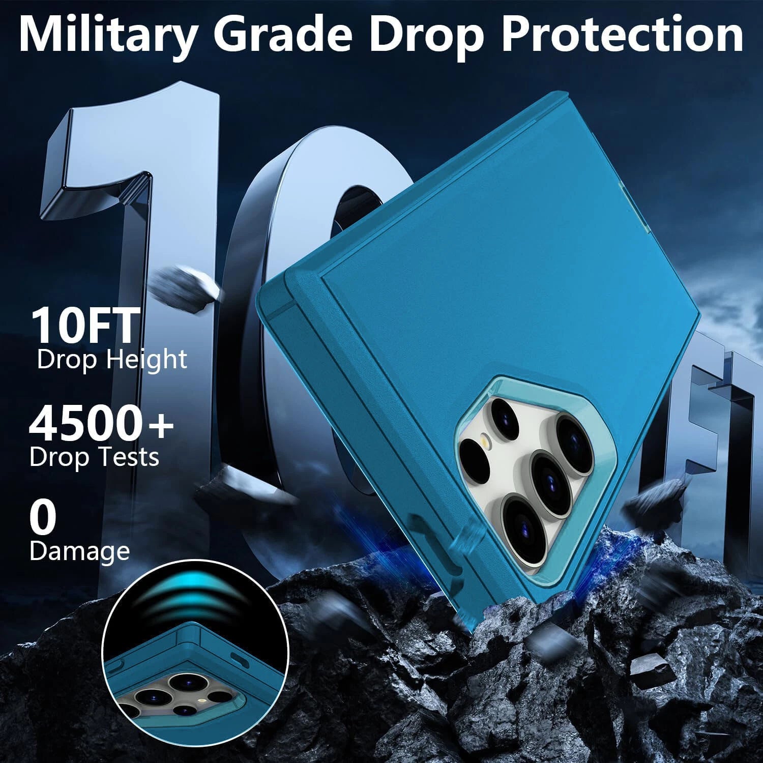 For Samsung Galaxy S25 Ultra 24 23 22 + Shockproof Case Cover+Screen Protector
