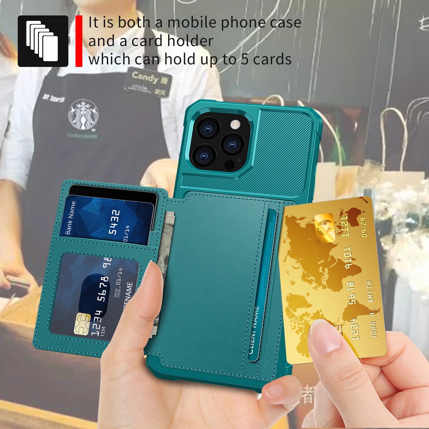 Leather Card Wallet Case Cover For iPhone 17 Pro Max Air 16 15 14 13 12 11 XR