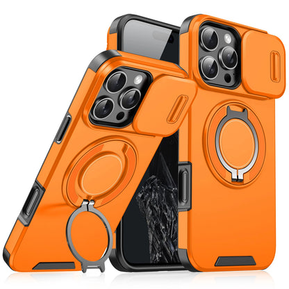 For iPhone 17 16 Pro Max 15 14 13 12 11 Rugged Magnetic Case w Ring Camera Cover
