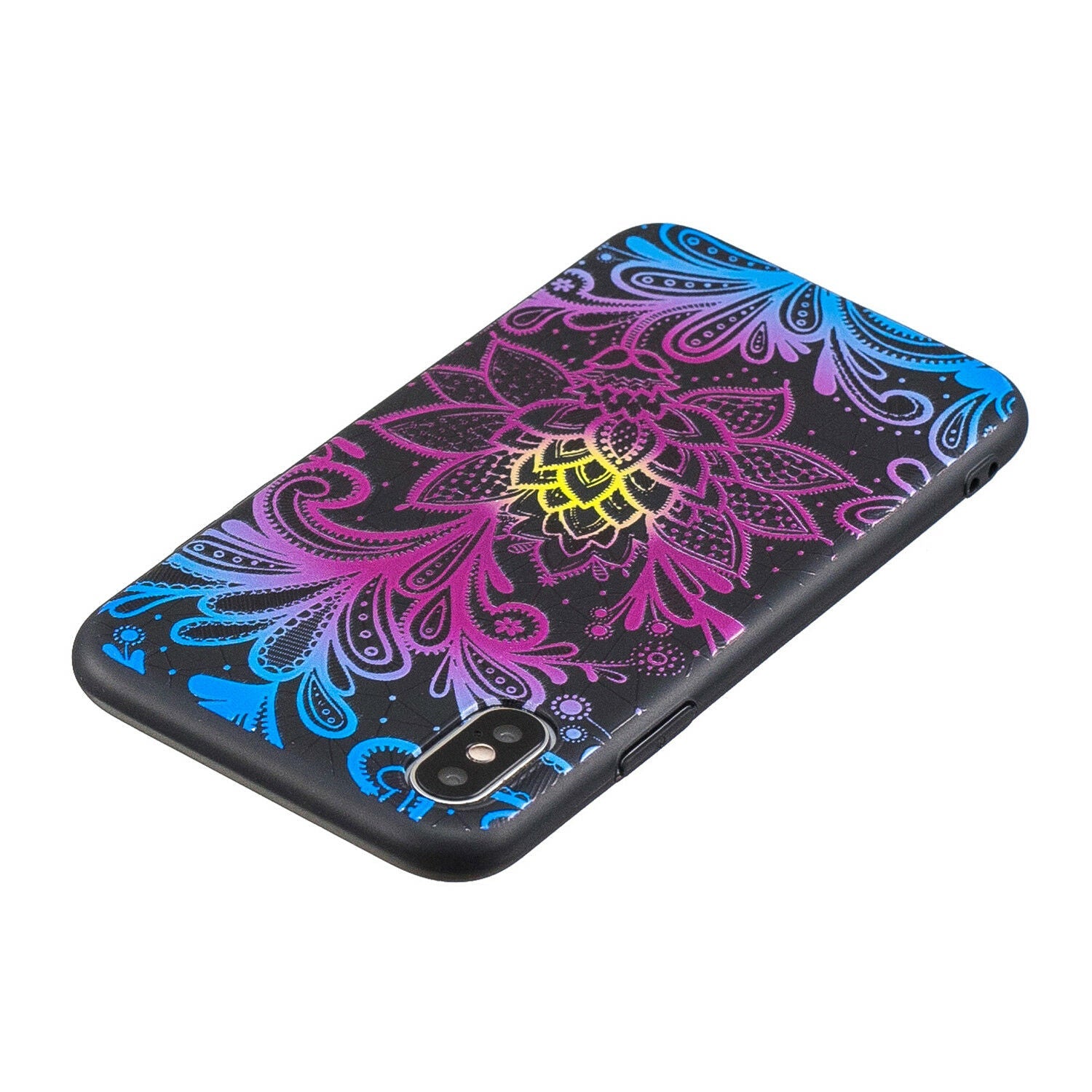 shockproof Silicone Painted Pattern Back Case For iPhone - carolay.co