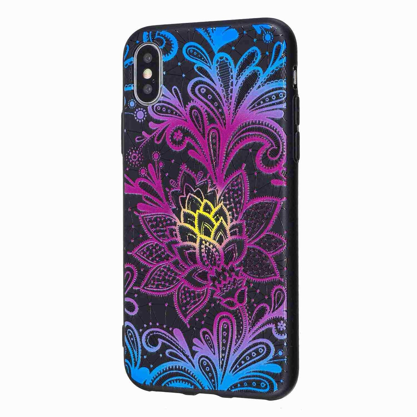 shockproof Silicone Painted Pattern Back Case For iPhone - carolay.co