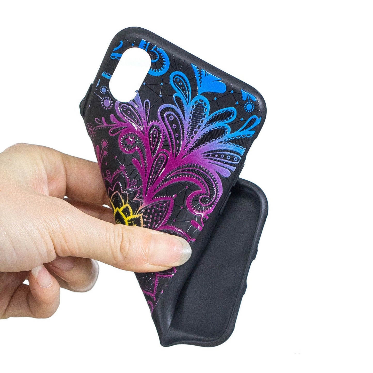 shockproof Silicone Painted Pattern Back Case For iPhone - carolay.co