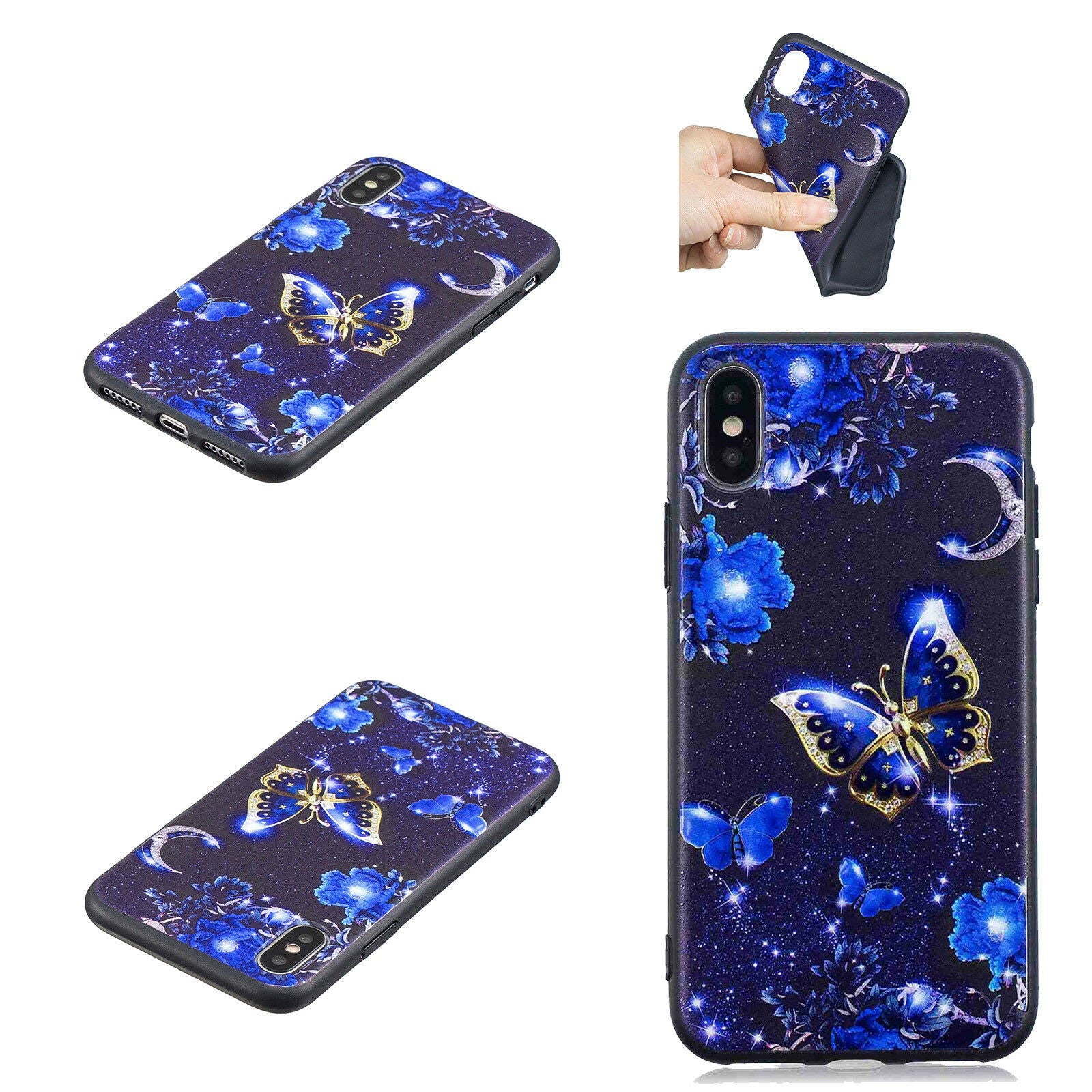 shockproof Silicone Painted Pattern Back Case For iPhone - carolay.co