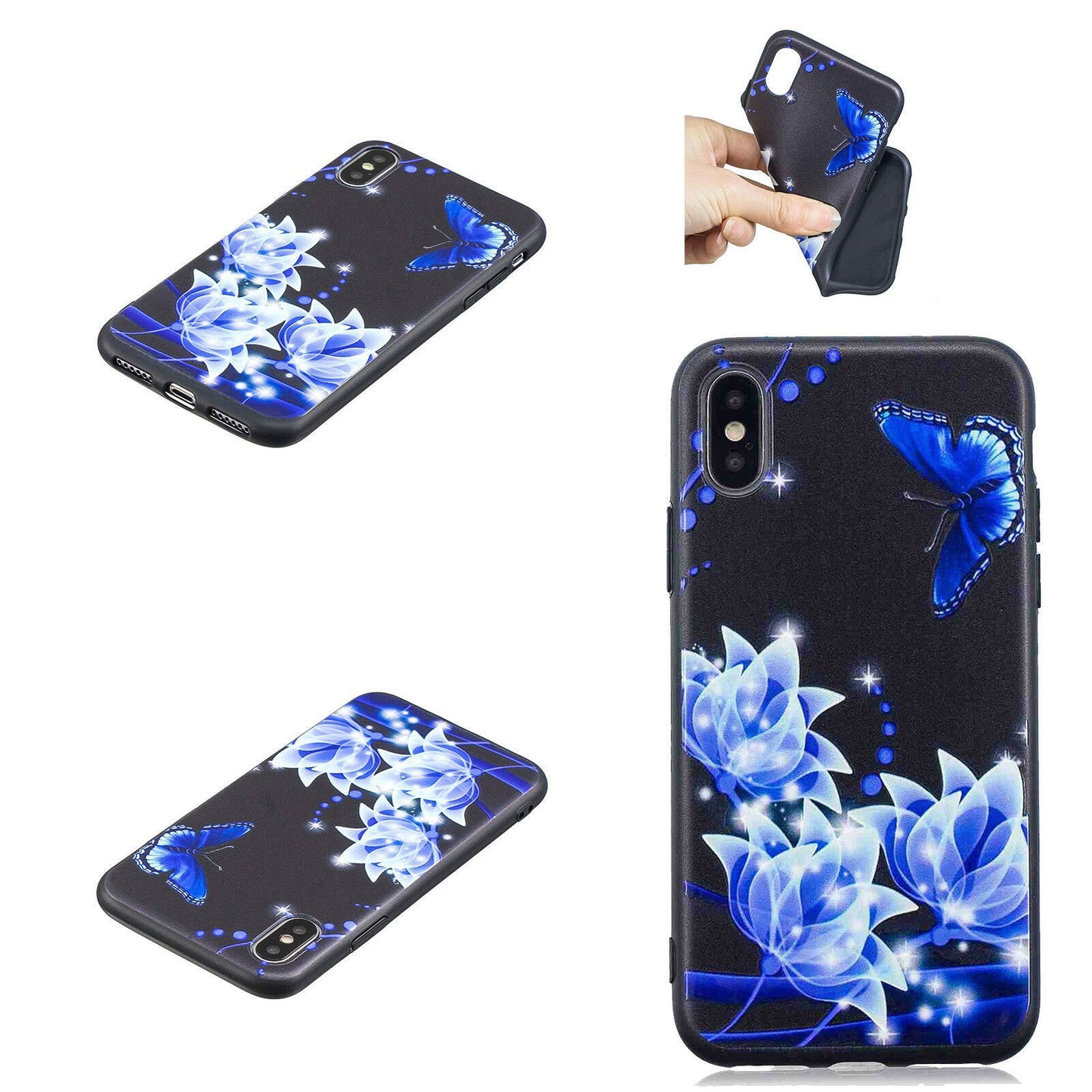 shockproof Silicone Painted Pattern Back Case For iPhone - carolay.co