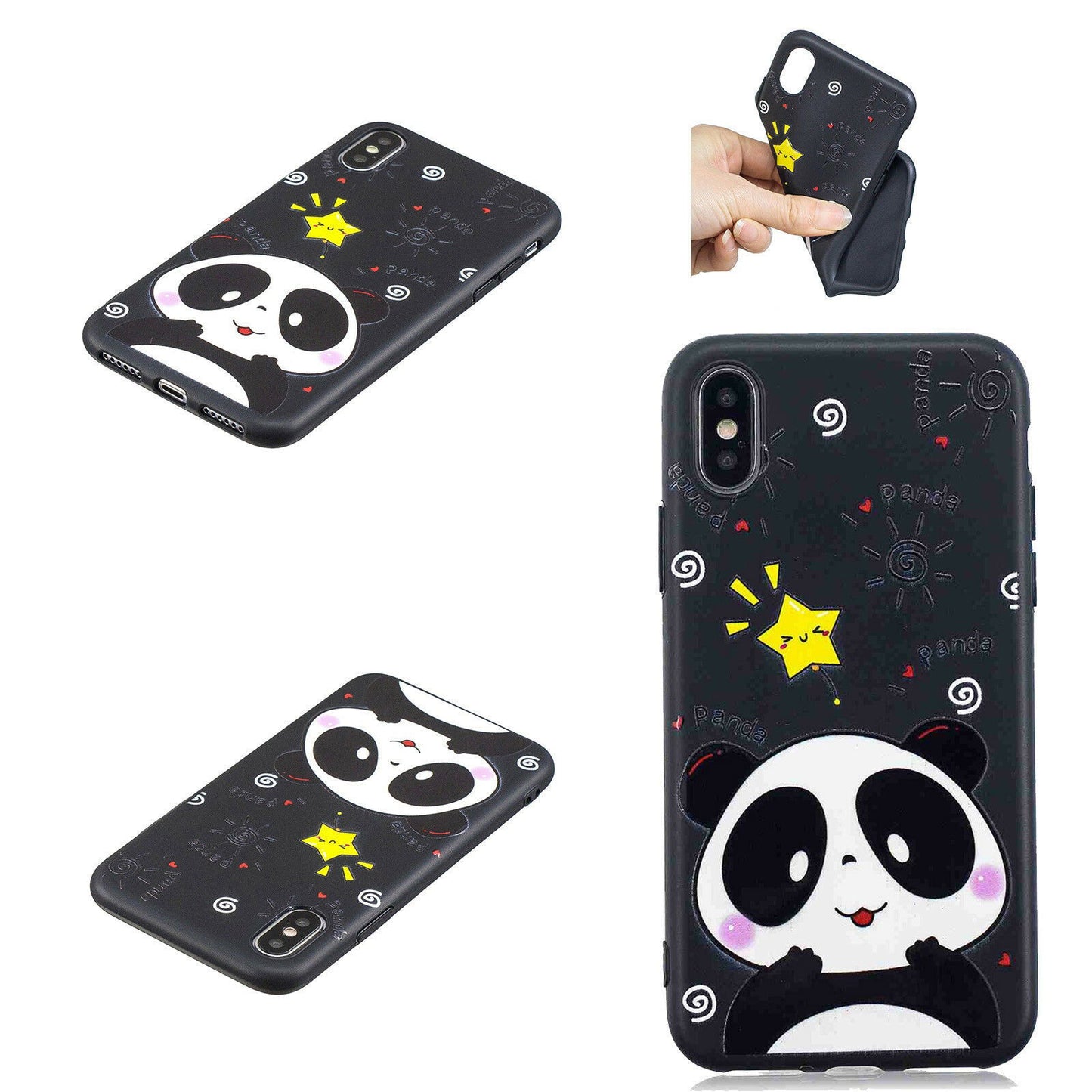 shockproof Silicone Painted Pattern Back Case For iPhone - carolay.co