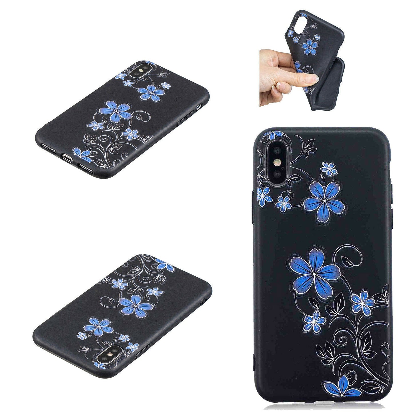shockproof Silicone Painted Pattern Back Case For iPhone - carolay.co