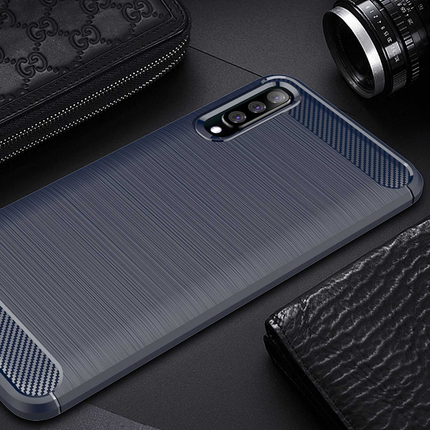 Shockproof Carbon Fiber Soft Back Case For Samsung Galaxy - carolay.co