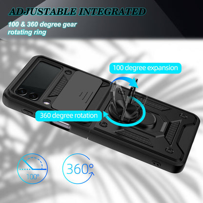 Hybrid Armor Ring Stand Case Samsung Z Flip 3 5G