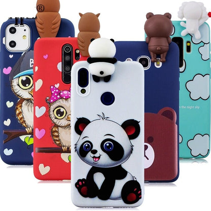 Cute 3D Cartoon Doll Soft Rubber Silicone caase For iPhone