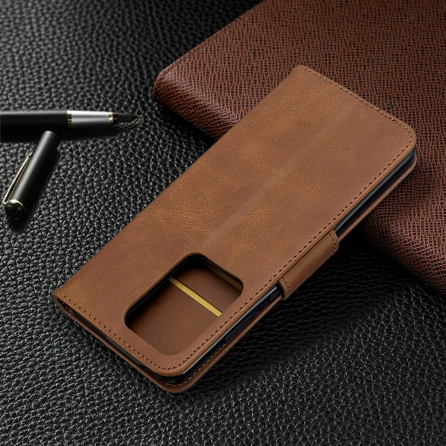 Ultra Flip Leather Card Wallet Stand Case For Samsung Galaxy - carolay.co