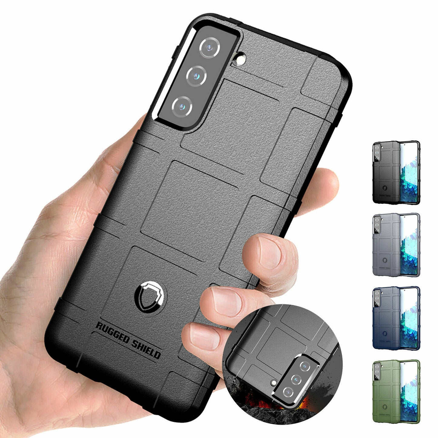 Rugged Silicone Back Protective Case For Samsung S21/Ultra/Plus - carolay.co
