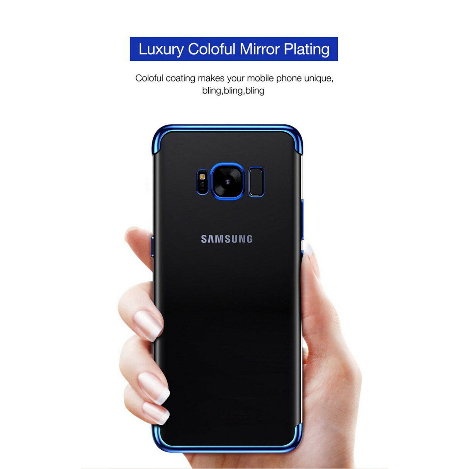 Plated Bumper Slim Clear Soft Case For Samsung - carolay.co