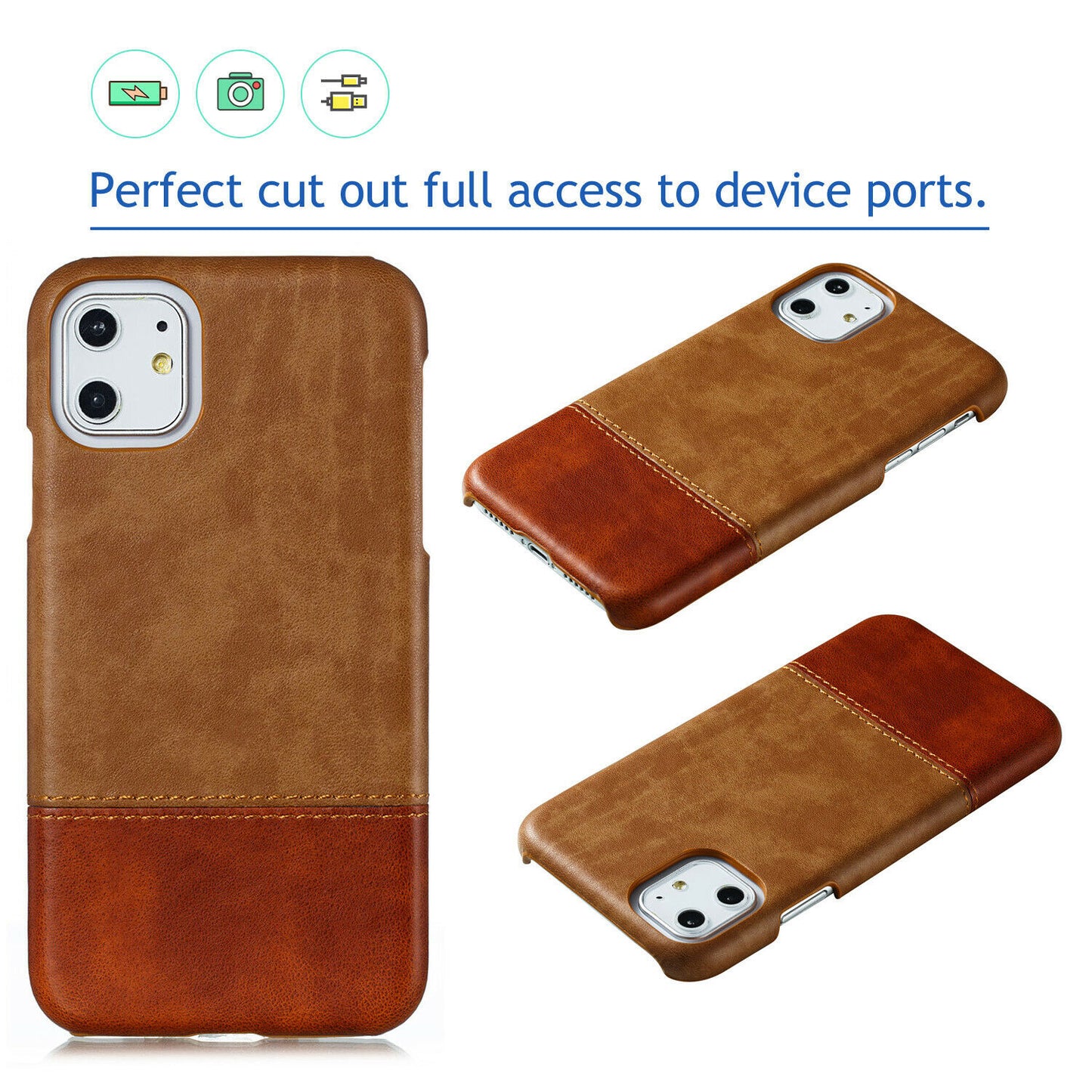 Ultra Slim Leather Case Shockproof For iPhone - carolay.co