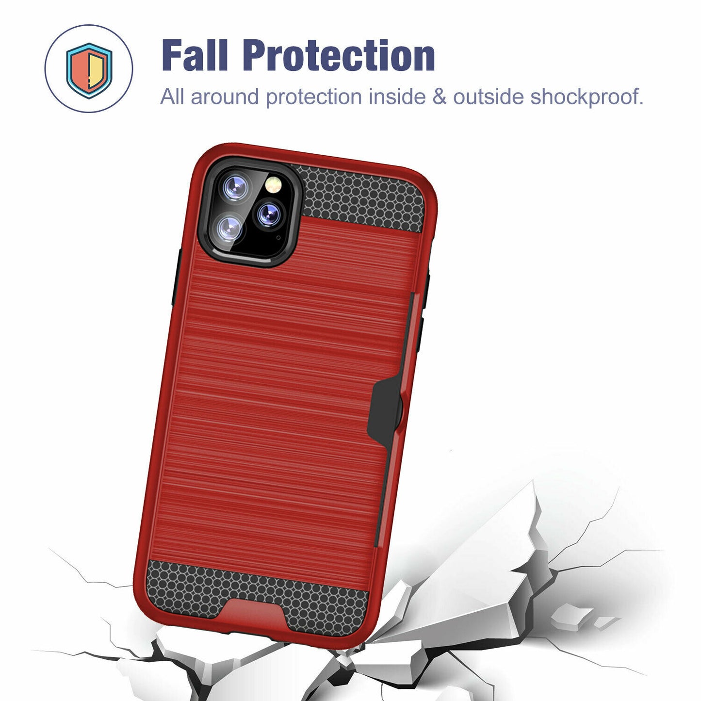 Shockproof Wallet Credit Card Pocket Holder Case For iPhone - carolay.co