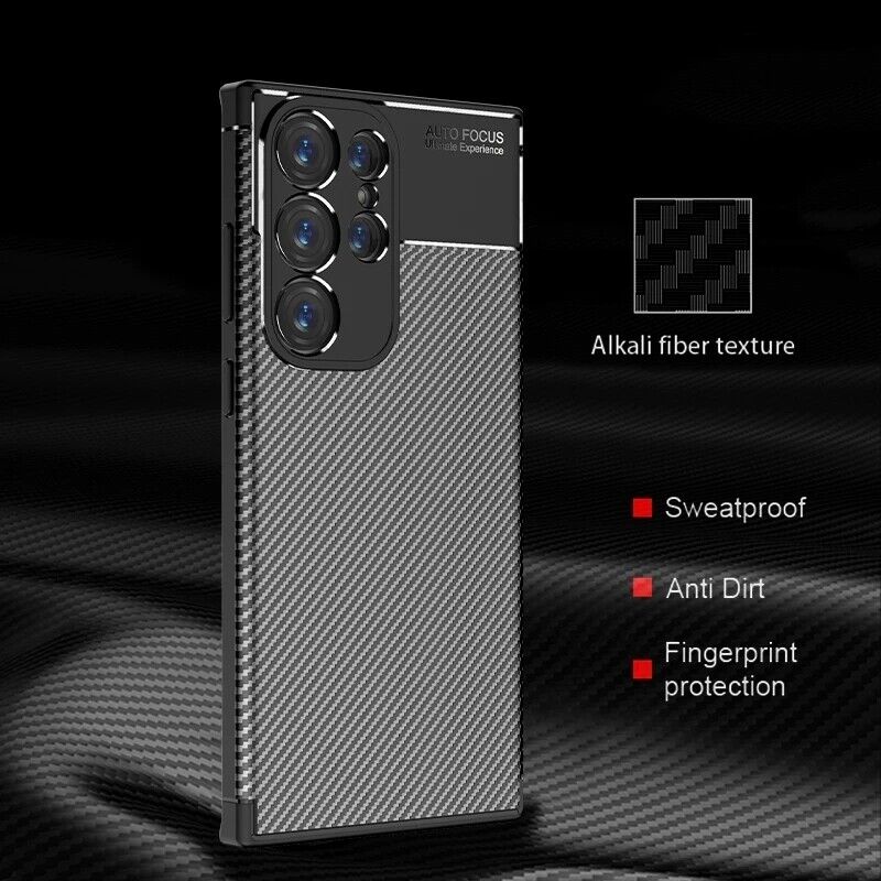 Carbon Fiber Shockproof Bumper Case for Samsung Galaxy S23 Series
