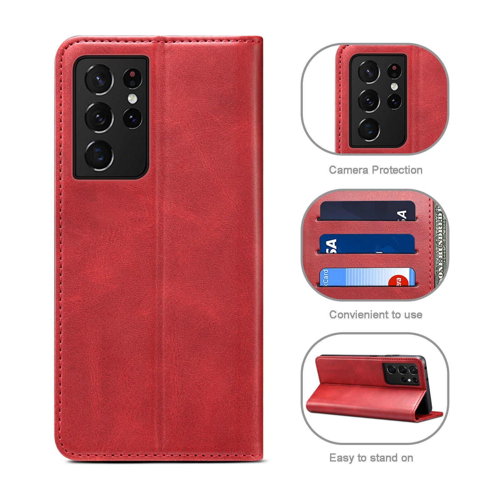 Flip Leather Card Wallet Case for Samsung Galaxy series - carolay.co