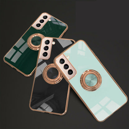Slim Plating Ring Holder Stand Case for Samsung Galaxy - carolay.co