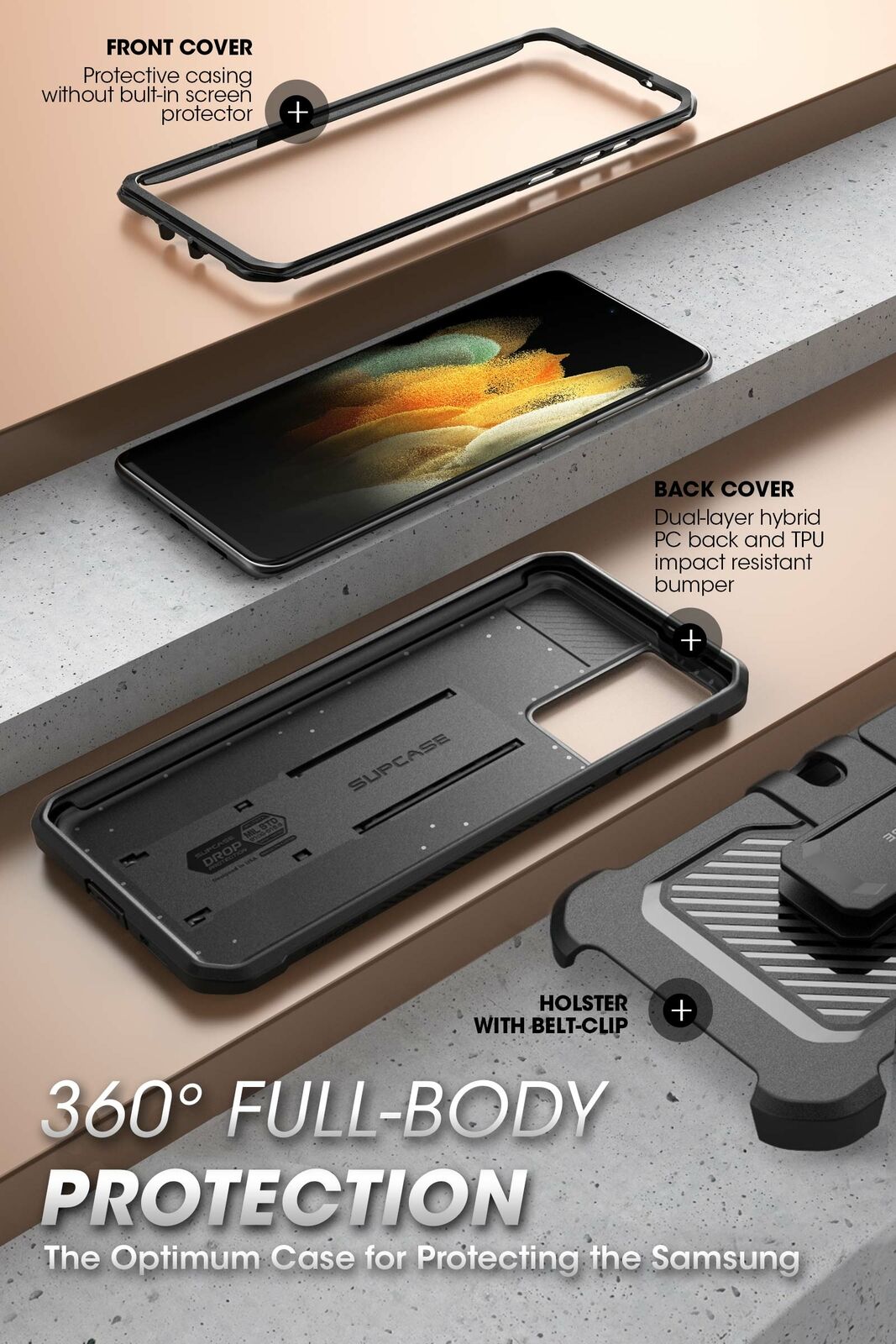 Case Kickstand Shell for Samsung Galaxy S21 Ultra - carolay.co