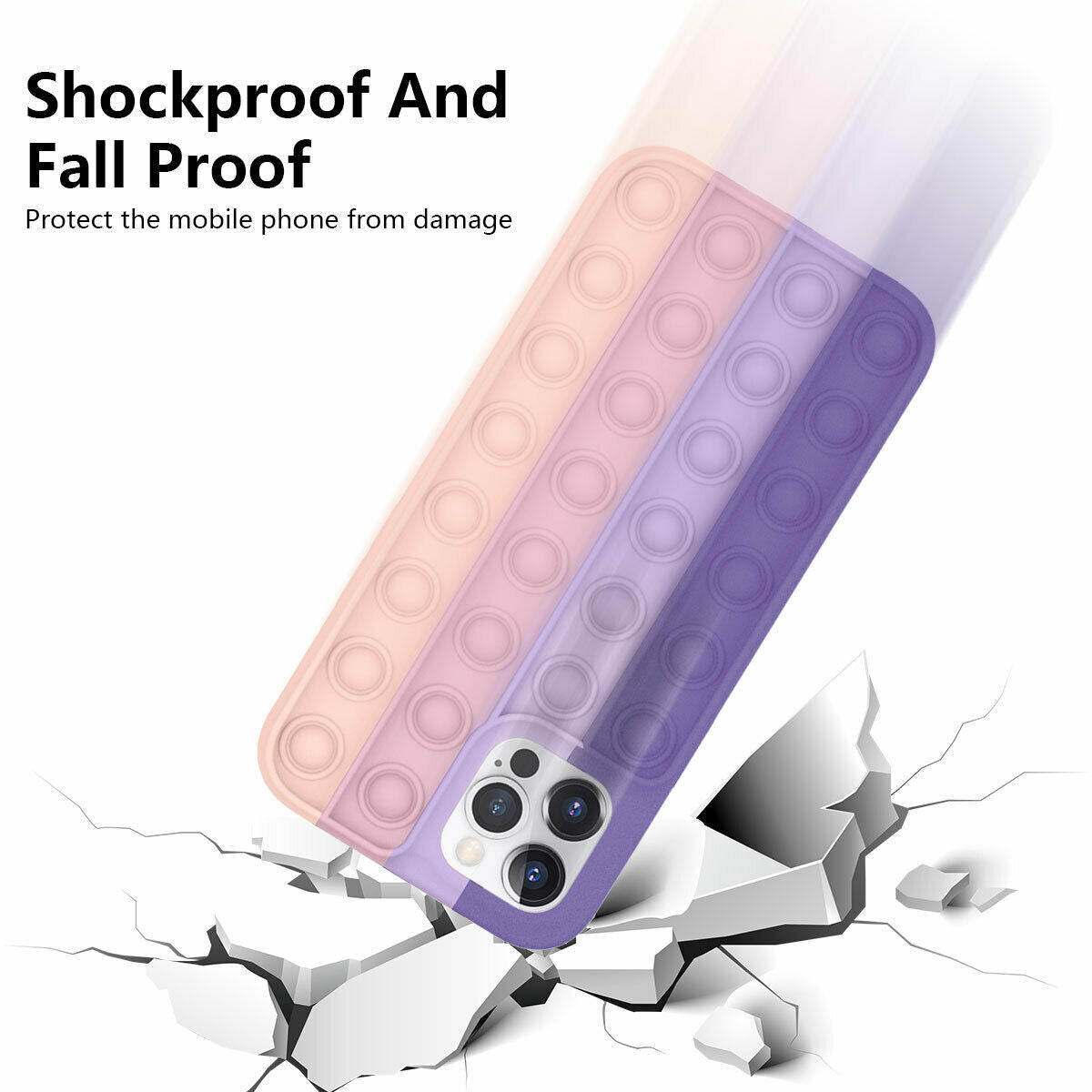 Push Pop It Slim Silicone Shockproof Case for iPhone