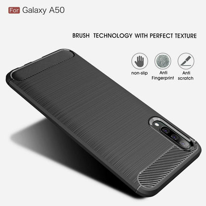 Shockproof Carbon Fiber Soft Back Case For Samsung Galaxy - carolay.co